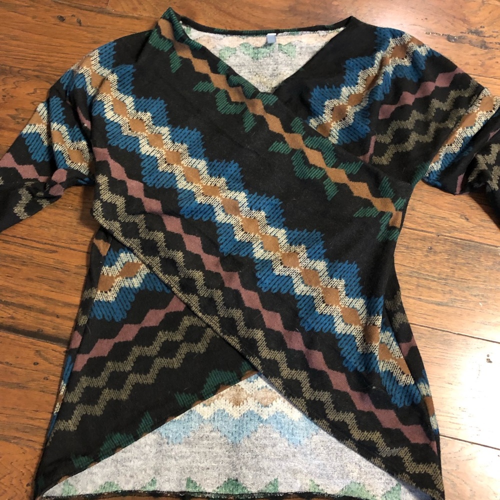 Bold crossbody sweater